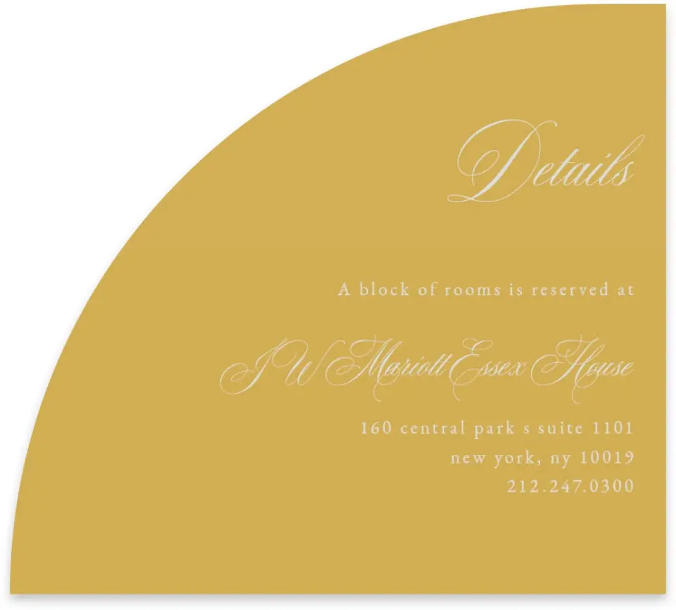 This is a 5" x 4½" Wedding Invitation Enclosure Card called Forever Favorite printed in full color on Luxe Satin paper