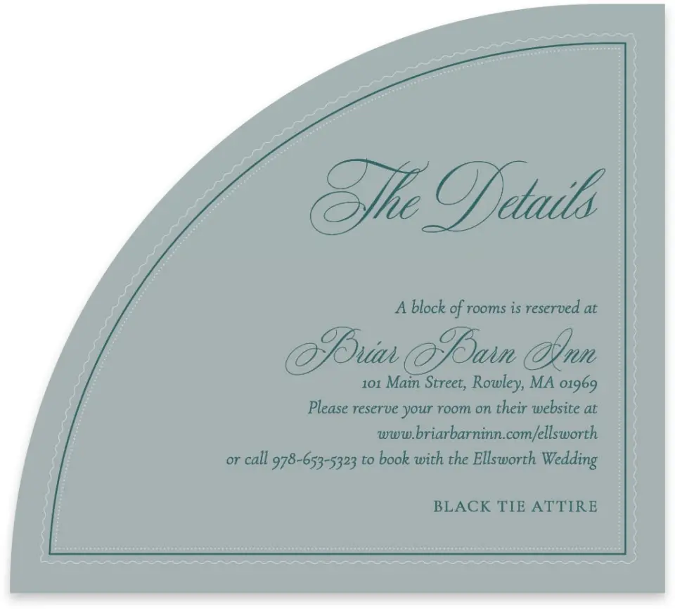 This is a 5" x 4½" Wedding Invitation Enclosure Card called Delicate Vintage printed in full color on Luxe Satin paper