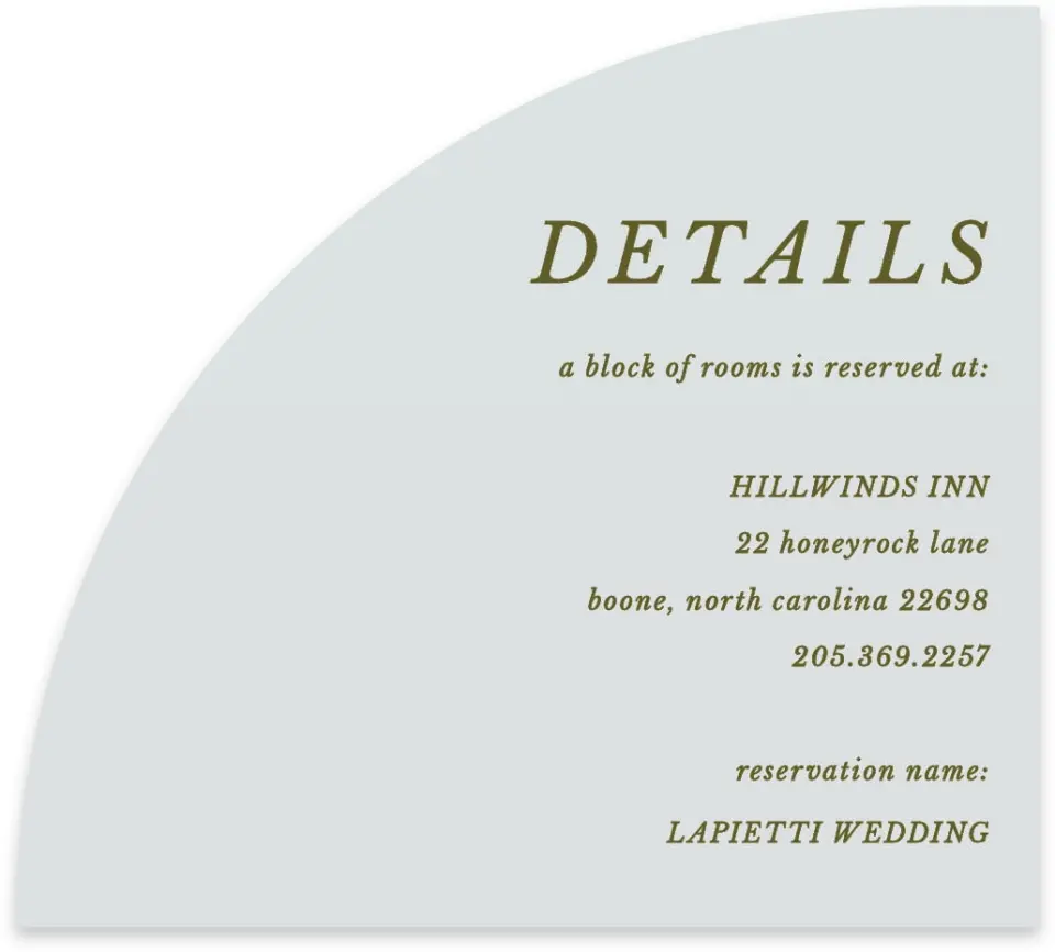 This is a 5" x 4½" Wedding Invitation Enclosure Card called Love You Forever printed in full color on Luxe Satin paper