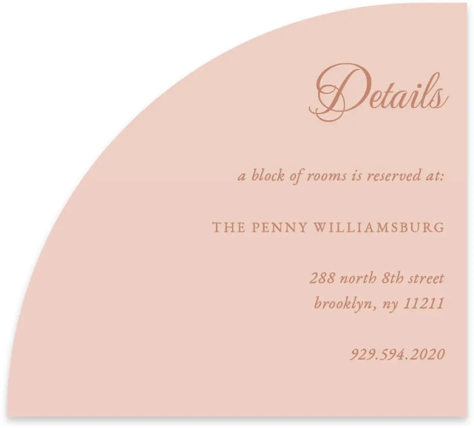 This is a 5" x 4½" Wedding Invitation Enclosure Card called Patterned Love printed in full color on Luxe Satin paper