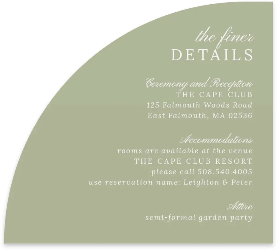 This is a 5" x 4½" Wedding Invitation Enclosure Card called Harmonious Hydrangea printed in full color on Luxe Satin paper