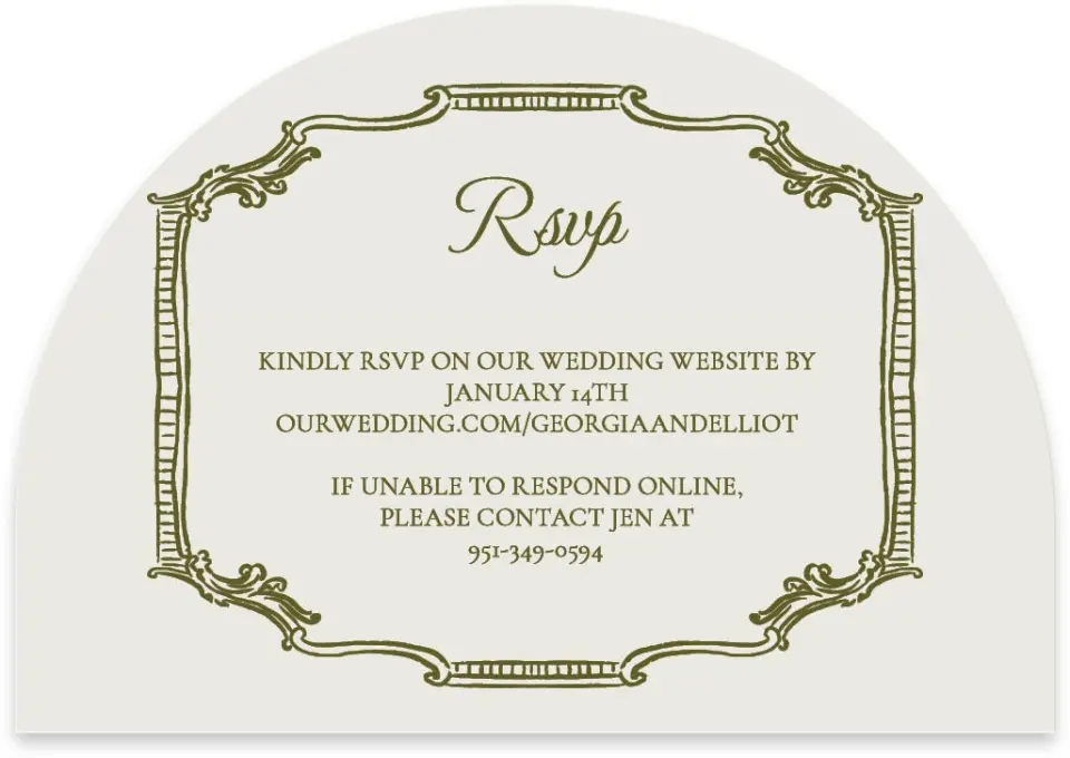 This is a 5" x 3½" Wedding Invitation RSVP Postcard called Nantucket printed in full color on Luxe Satin paper