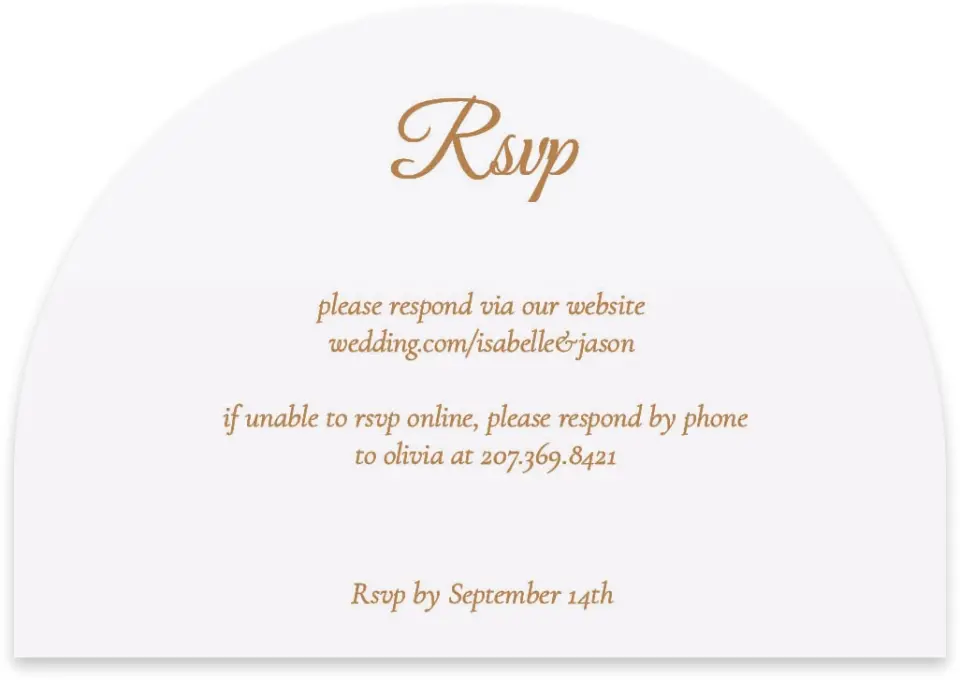This is a 5" x 3½" Wedding Invitation RSVP Postcard called Elegant Autumn printed in full color on Luxe Satin paper