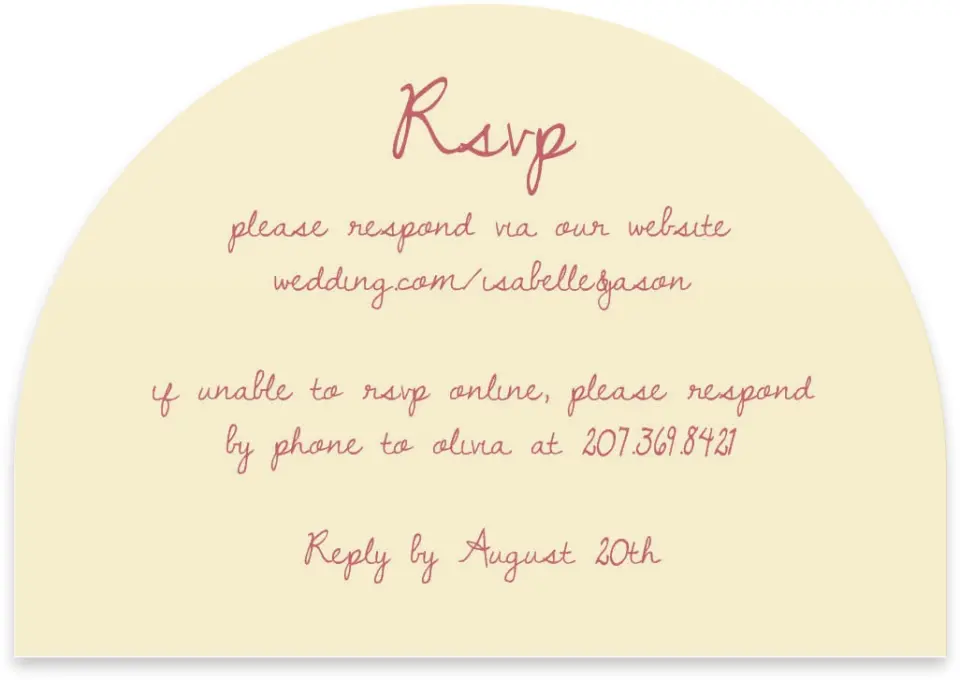 This is a 5" x 3½" Wedding Invitation RSVP Postcard called Forever Bud printed in full color on Luxe Satin paper