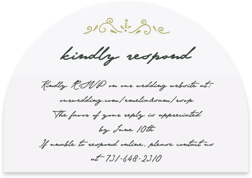 This is a 5" x 3½" Wedding Invitation RSVP Postcard called With Love printed in full color on Luxe Satin paper