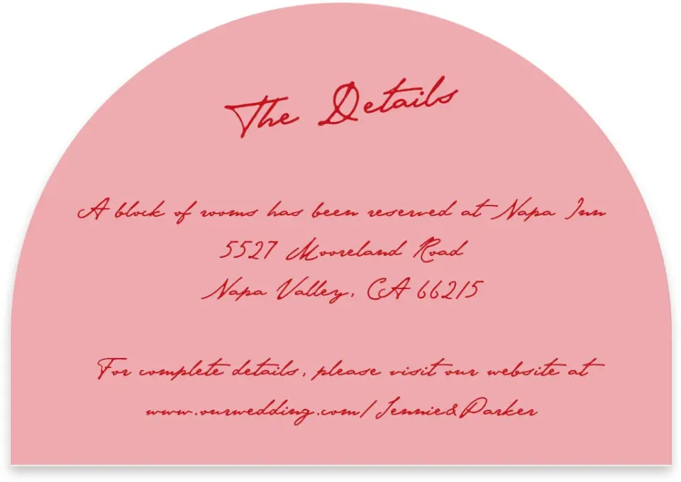 This is a 5" x 3½" Wedding Invitation RSVP Postcard called With All Our Love printed in full color on Luxe Satin paper