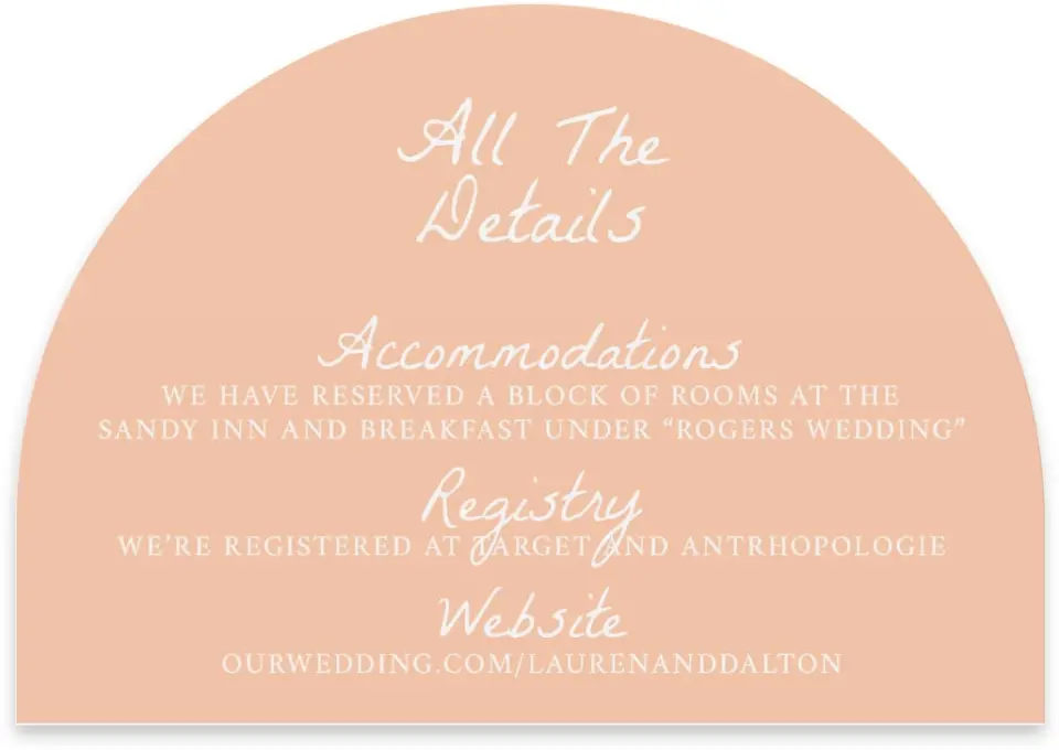 This is a 5" x 3½" Wedding Invitation RSVP Postcard called Ever After Blooms printed in full color with Rose Gold foil on Luxe Satin paper