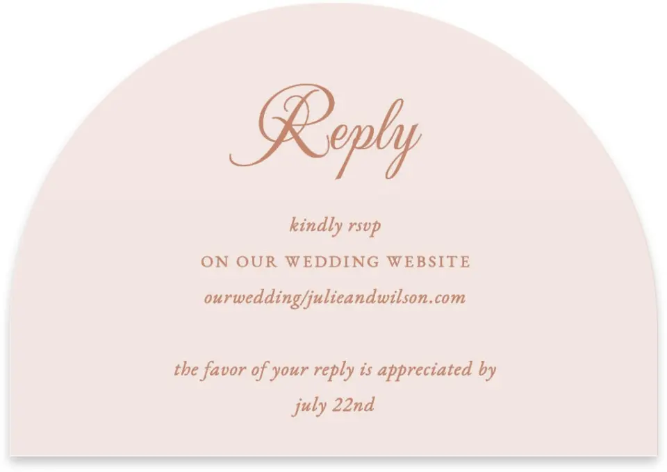 This is a 5" x 3½" Wedding Invitation RSVP Postcard called Patterned Love printed in full color on Luxe Satin paper
