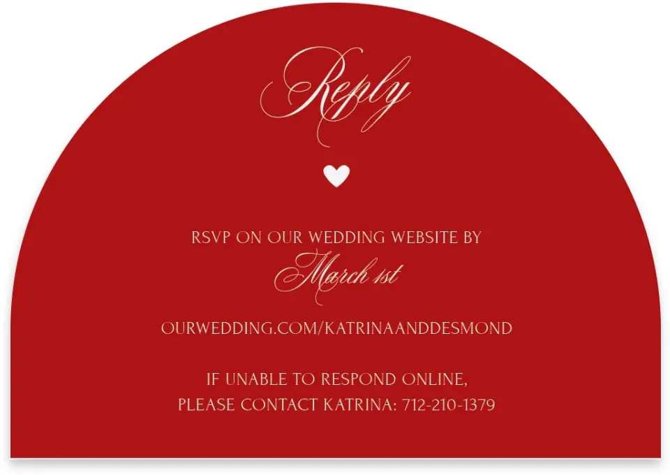 This is a 5" x 3½" Wedding Invitation RSVP Postcard called Elevated Vegas printed in full color with Rose Gold foil on Luxe Satin paper