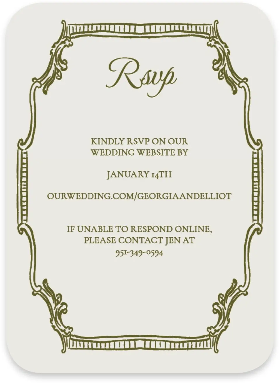 This is a 4½" x 3¼" Wedding Invitation RSVP Postcard called Nantucket printed in full color on Luxe Satin paper
