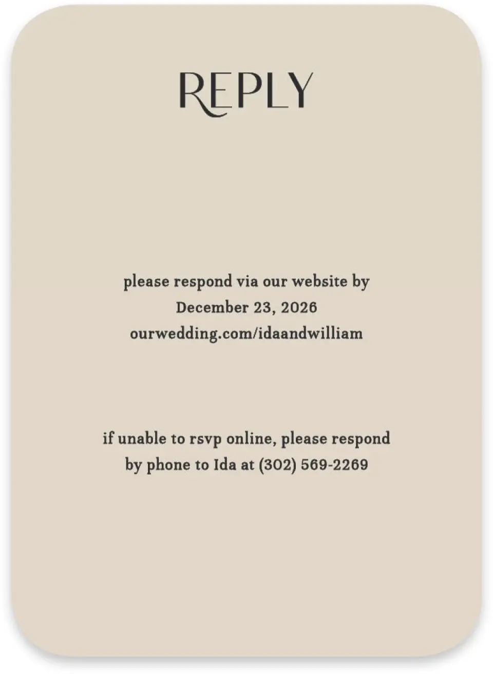 This is a 4½" x 3¼" Wedding Invitation RSVP Postcard called Winter Wildflowers printed in full color on Luxe Satin paper
