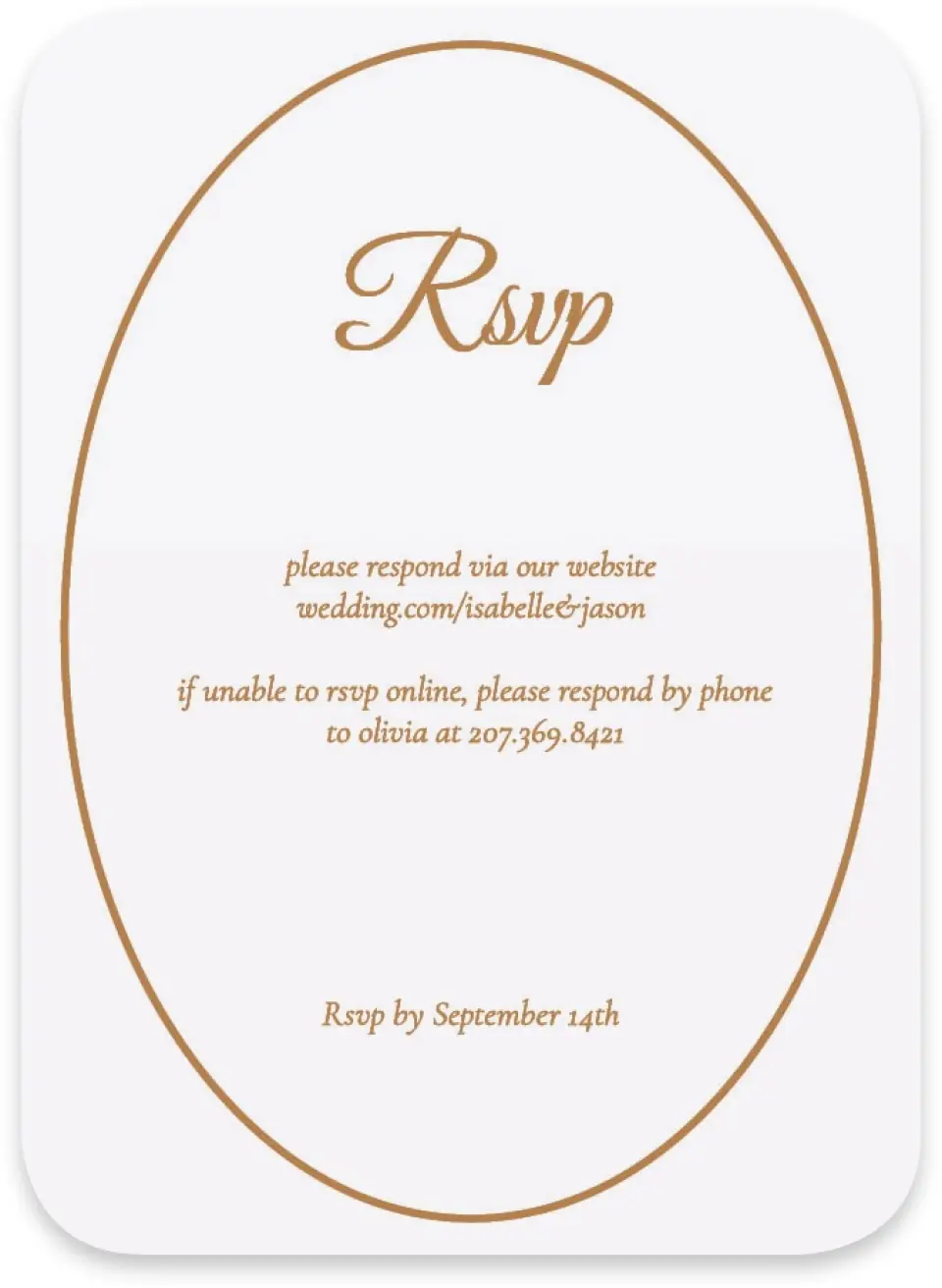 This is a 4½" x 3¼" Wedding Invitation RSVP Postcard called Elegant Autumn printed in full color on Luxe Satin paper