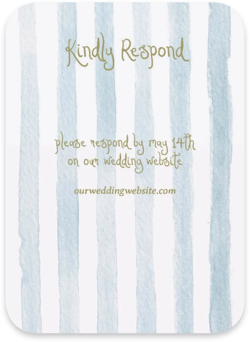 This is a 4½" x 3¼" Wedding Invitation RSVP Postcard called Soft Meadows printed in full color on Luxe Satin paper