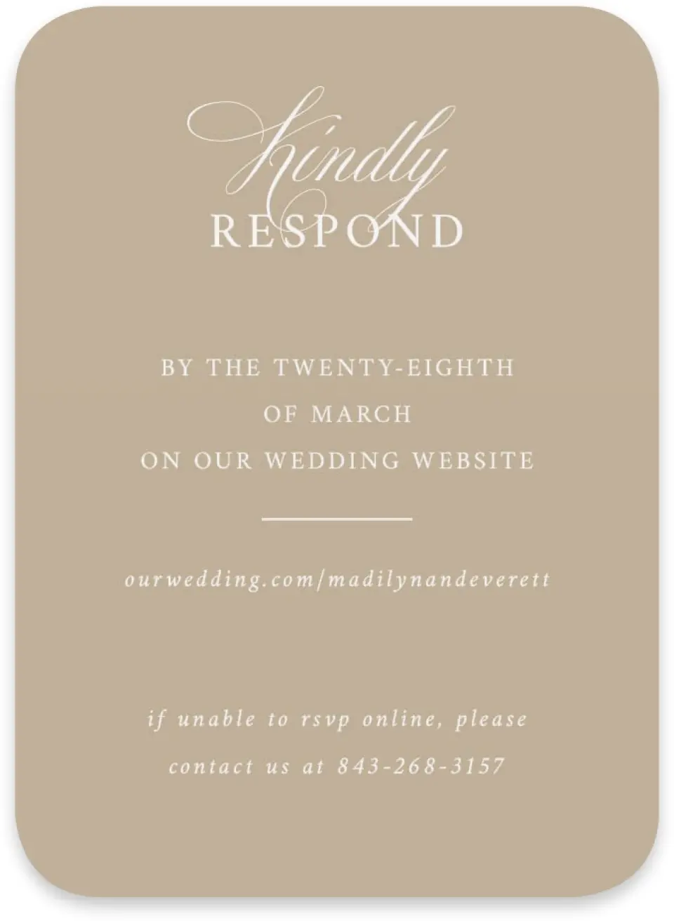 This is a 4½" x 3¼" Wedding Invitation RSVP Postcard called Elegant Shell printed in full color on Luxe Satin paper