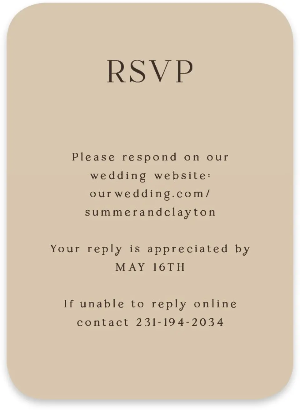 This is a 4½" x 3¼" Wedding Invitation RSVP Postcard called Beacon of Love printed in full color on Luxe Satin paper