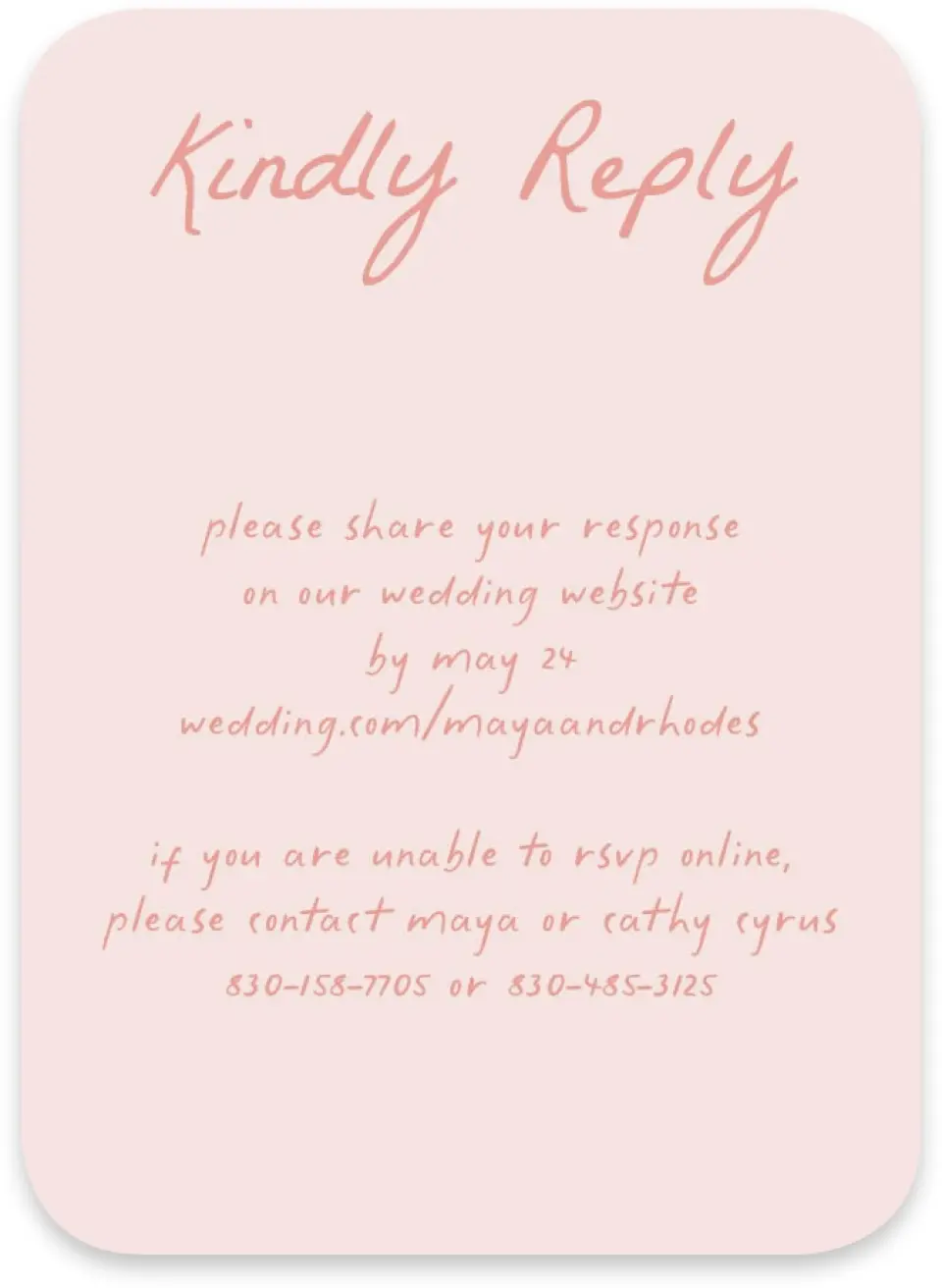 This is a 4½" x 3¼" Wedding Invitation RSVP Postcard called Maritime Vows printed in full color on Luxe Satin paper