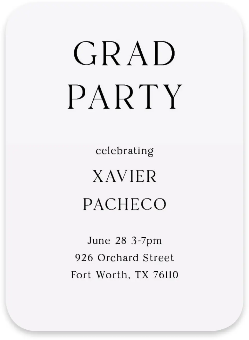 This is a 4½" x 3¼" Wedding Invitation RSVP Postcard called Senior Spread printed in full color on Luxe Satin paper