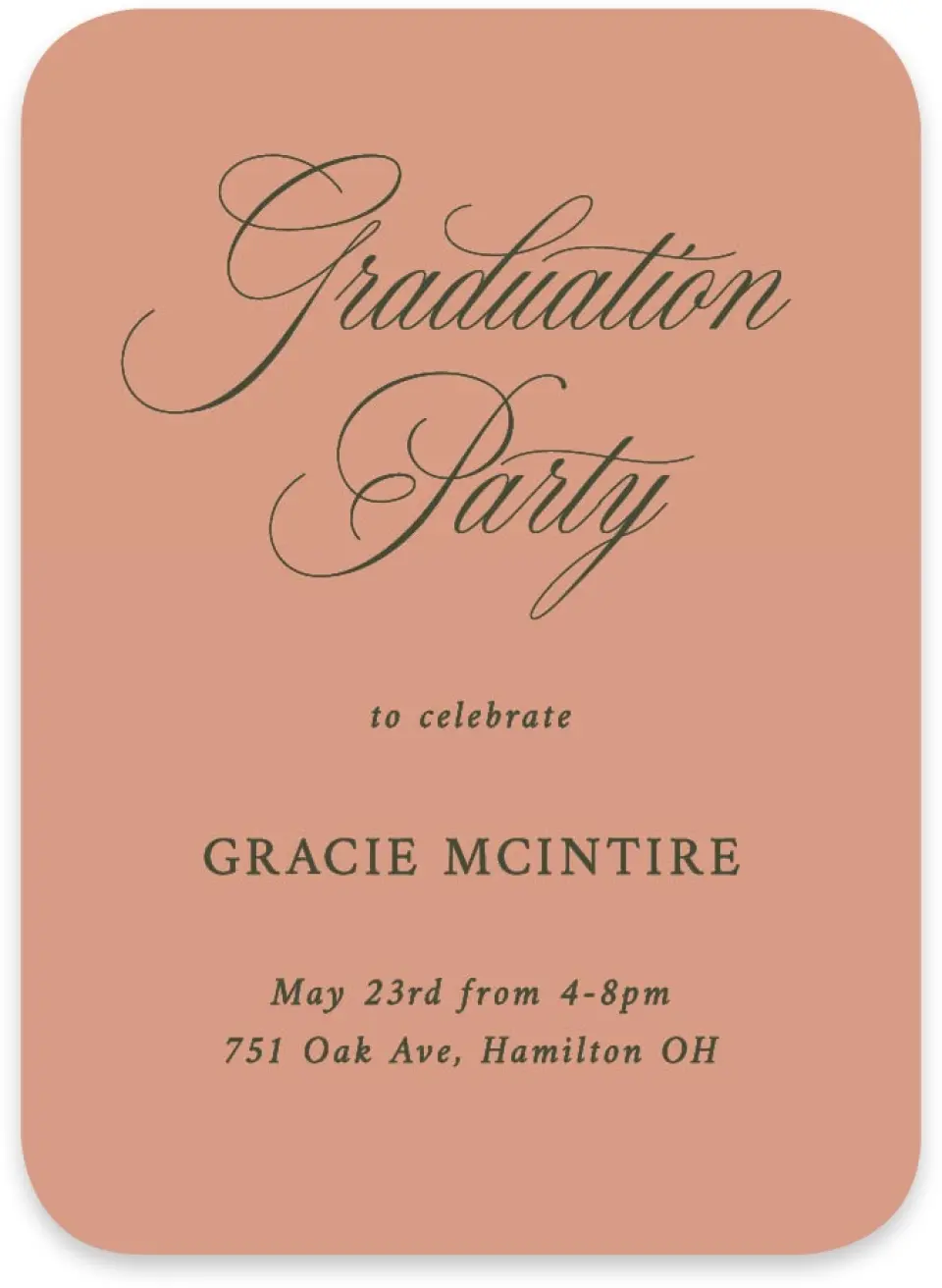 This is a 4½" x 3¼" Wedding Invitation RSVP Postcard called Refined Celebration printed in full color on Luxe Satin paper