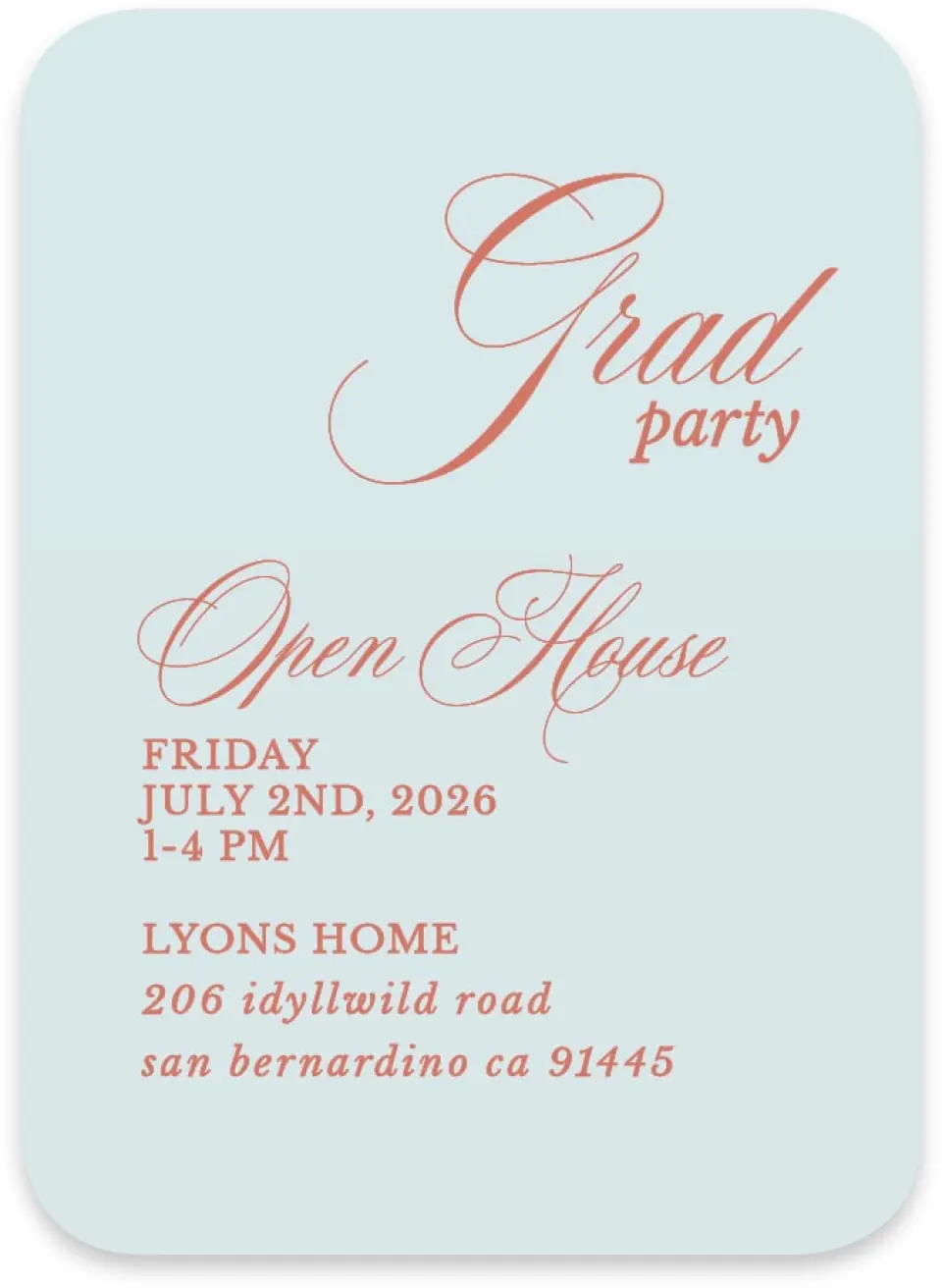 This is a 4½" x 3¼" Wedding Invitation RSVP Postcard called Scripted Accolades printed in full color on Luxe Satin paper