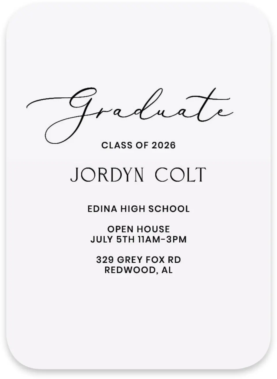 This is a 4½" x 3¼" Wedding Invitation RSVP Postcard called Refined Moment printed in full color on Luxe Satin paper