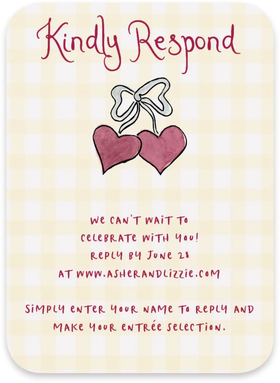 This is a 4½" x 3¼" Wedding Invitation RSVP Postcard called Love Dove printed in full color with Gold foil on Luxe Satin paper