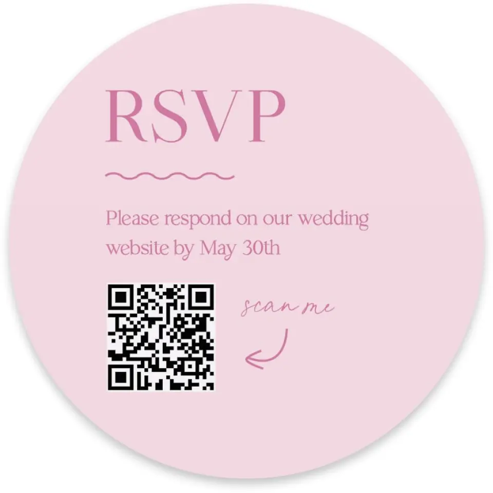 This is a 4" x 4" Wedding Invitation RSVP Postcard called The Taylor printed in full color on Luxe Satin paper