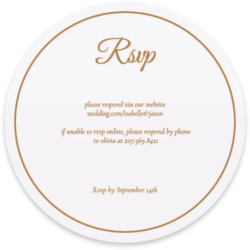 This is a 4" x 4" Wedding Invitation RSVP Postcard called Elegant Autumn printed in full color on Luxe Satin paper