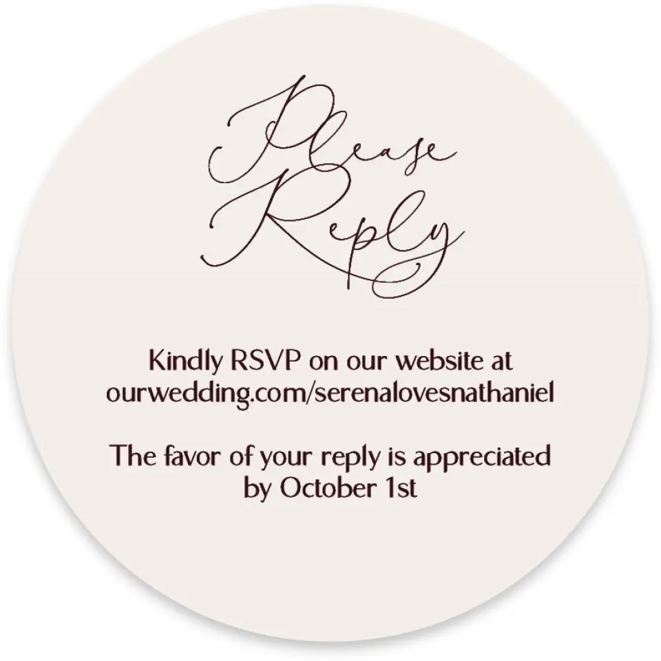 This is a 4" x 4" Wedding Invitation RSVP Postcard called Fall Florals printed in full color on Luxe Satin paper