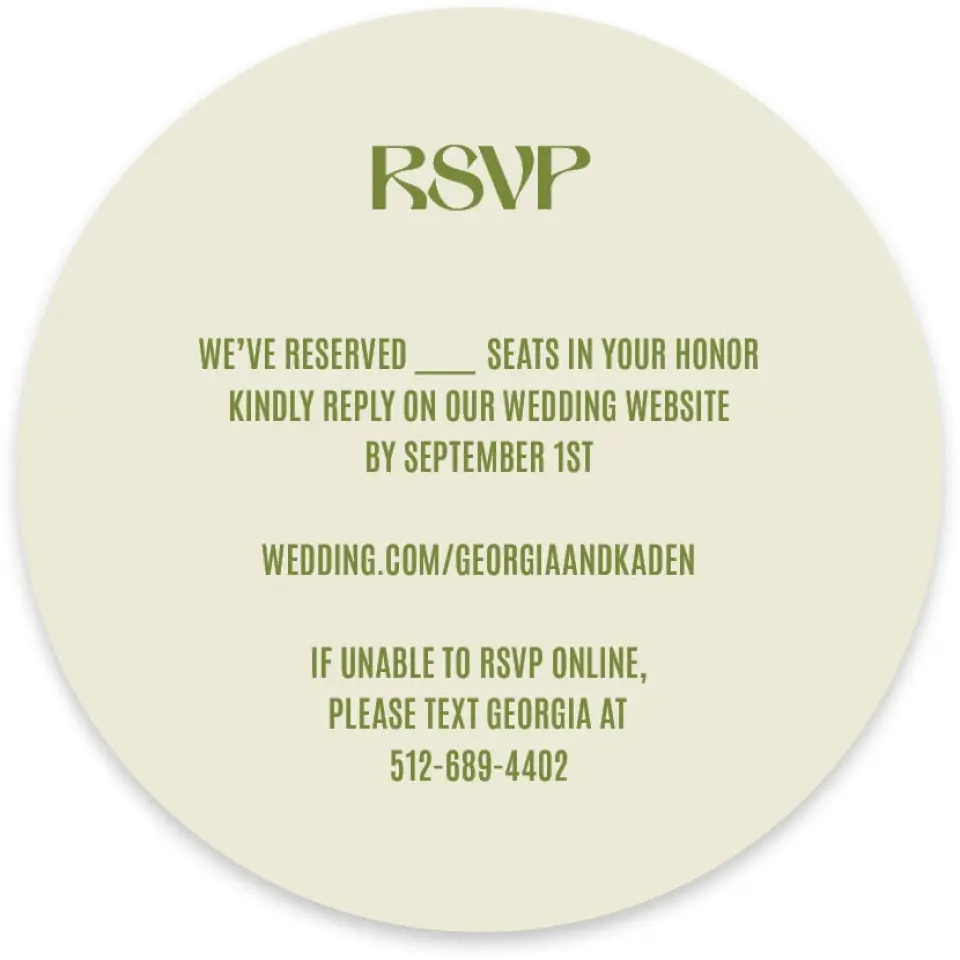 This is a 4" x 4" Wedding Invitation RSVP Postcard called Zephyr printed in full color on Luxe Satin paper