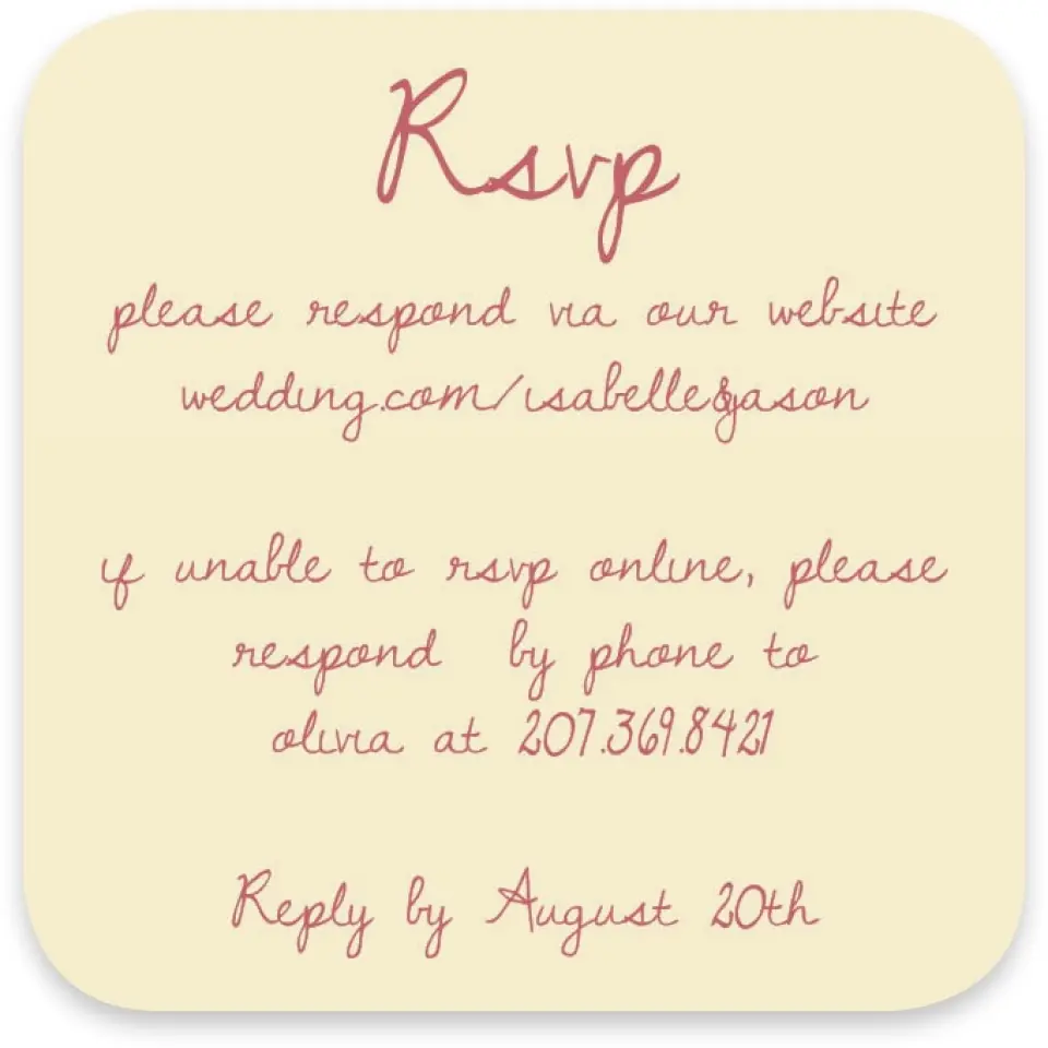 This is a 3¼" x 3¼" Wedding Invitation RSVP Postcard called Forever Bud printed in full color with Rose Gold foil on Luxe Satin paper