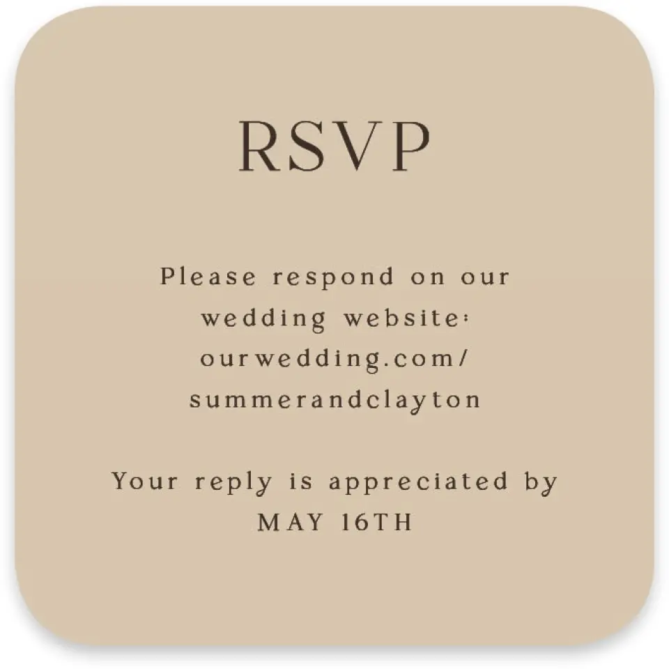 This is a 3¼" x 3¼" Wedding Invitation RSVP Postcard called Beacon of Love printed in full color on Luxe Satin paper