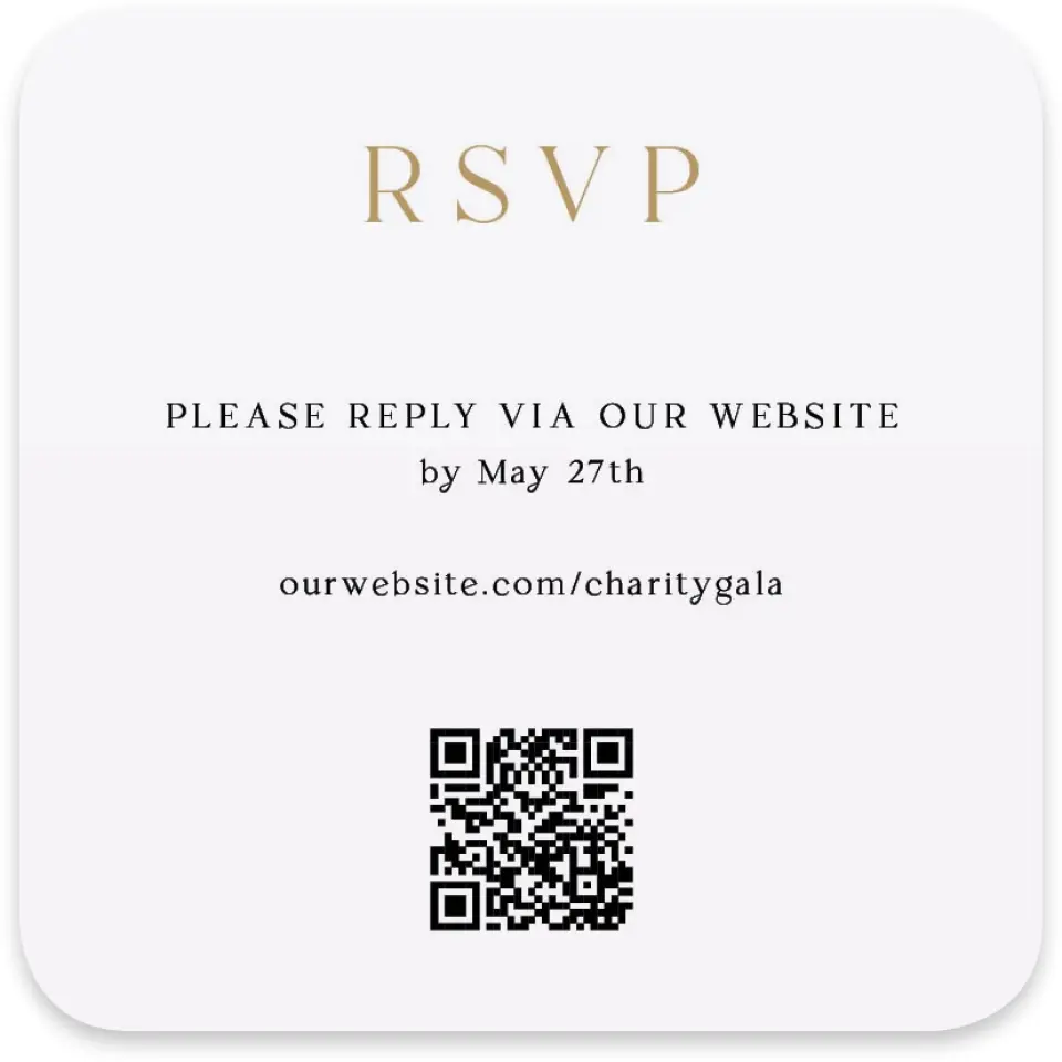 This is a 4" x 4" Wedding Invitation RSVP Postcard called Make an Impact printed in full color on Luxe Satin paper