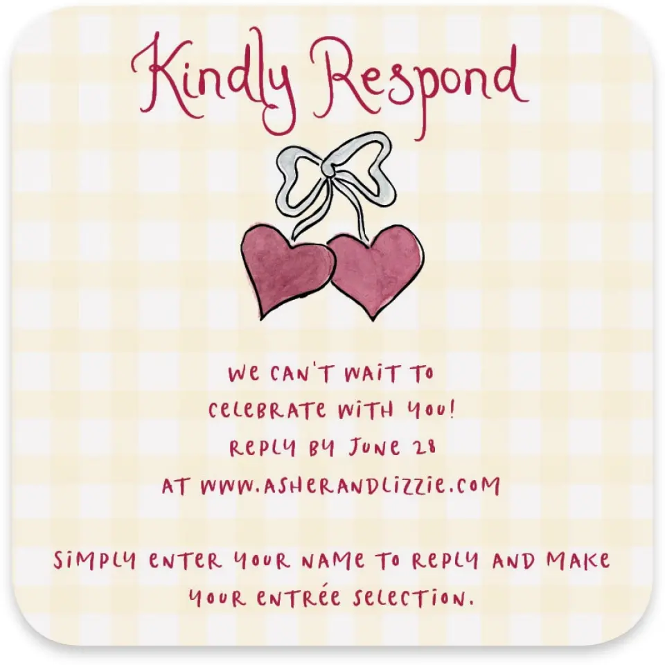 This is a 4" x 4" Wedding Invitation RSVP Postcard called Love Dove printed in full color with Gold foil on Luxe Satin paper
