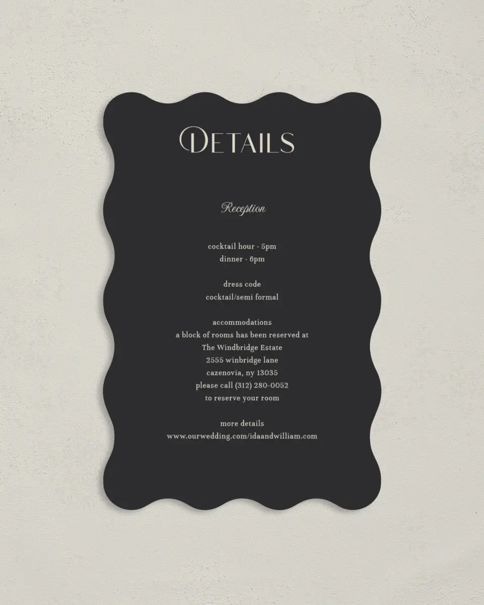 This is a 4" x 6" Wedding Invitation Enclosure Card called Winter Wildflowers printed in full color on Luxe Satin paper