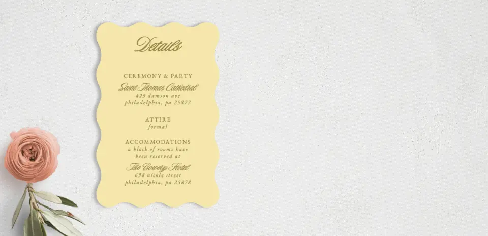 Wedding Invitation Shapes