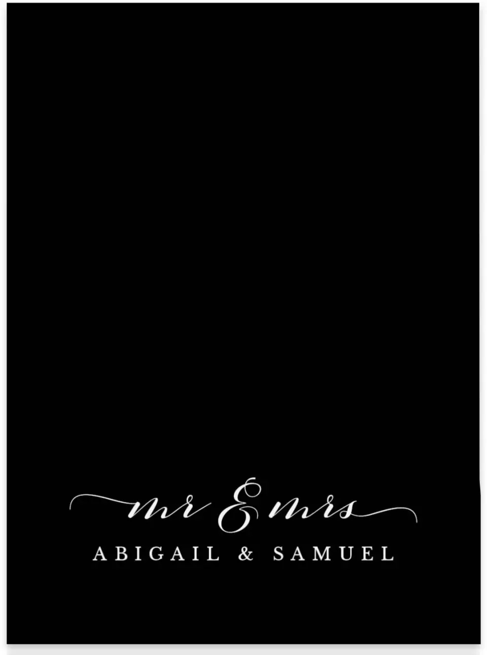This is a 5¼" x 7.125" Folded Stacked Wedding Invitation called Timeless Eloquence printed in full color on Luxe Satin (coated) paper