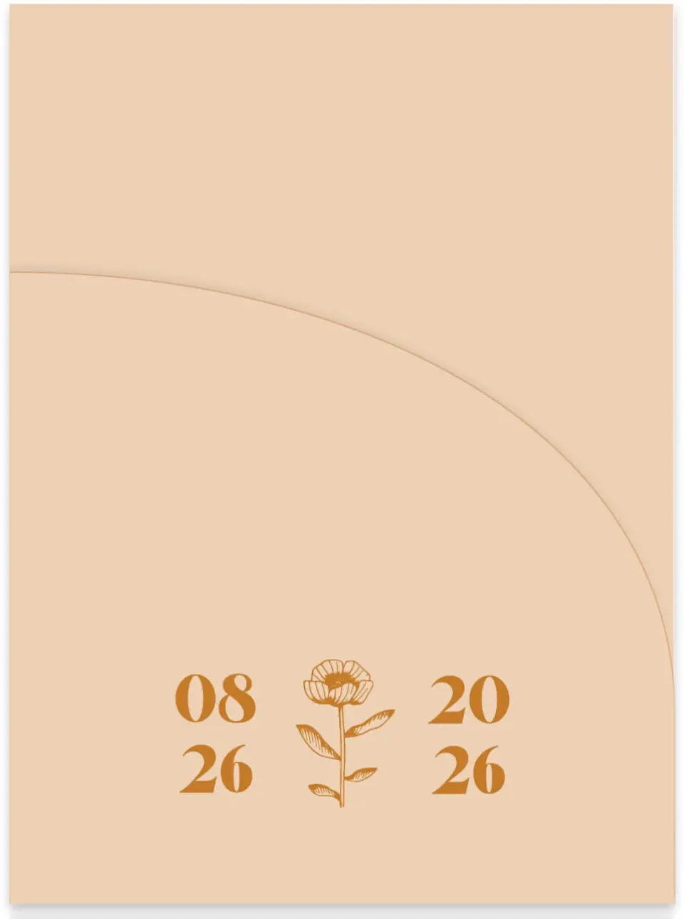 This is a 5¼" x 7.125" Folded Stacked Wedding Invitation called The Kandice printed in full color on Luxe Satin (coated) paper