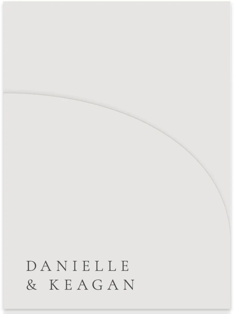 This is a 5¼" x 7.125" Folded Stacked Wedding Invitation called Wild Devotion printed in full color on Luxe Satin (coated) paper
