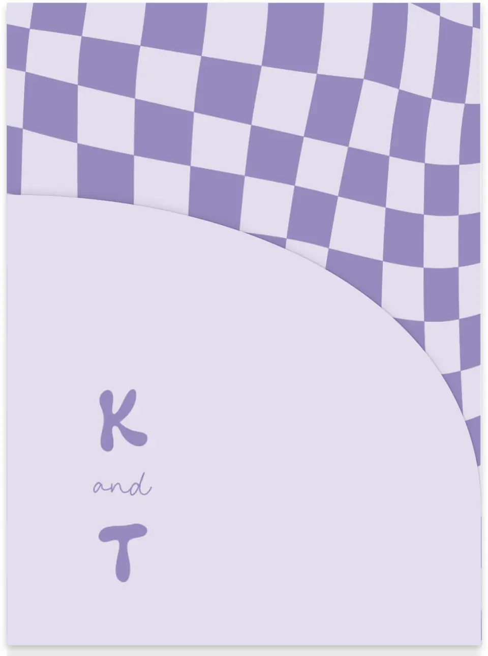 This is a 5¼" x 7.125" Folded Stacked Wedding Invitation called The Karly printed in full color on Luxe Satin (coated) paper