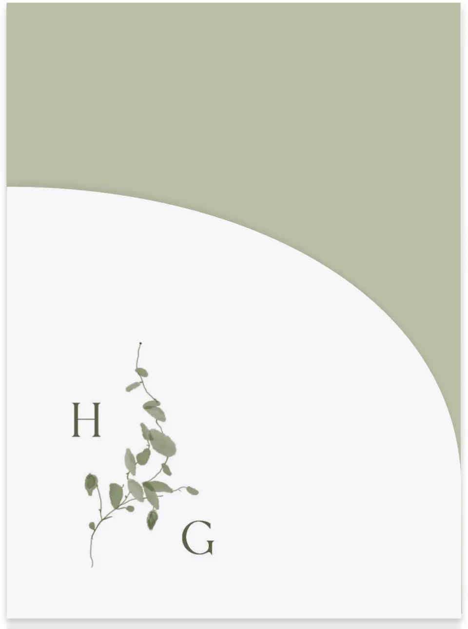 This is a 5¼" x 7.125" Folded Stacked Wedding Invitation called The Hailey printed in full color on Luxe Satin (coated) paper
