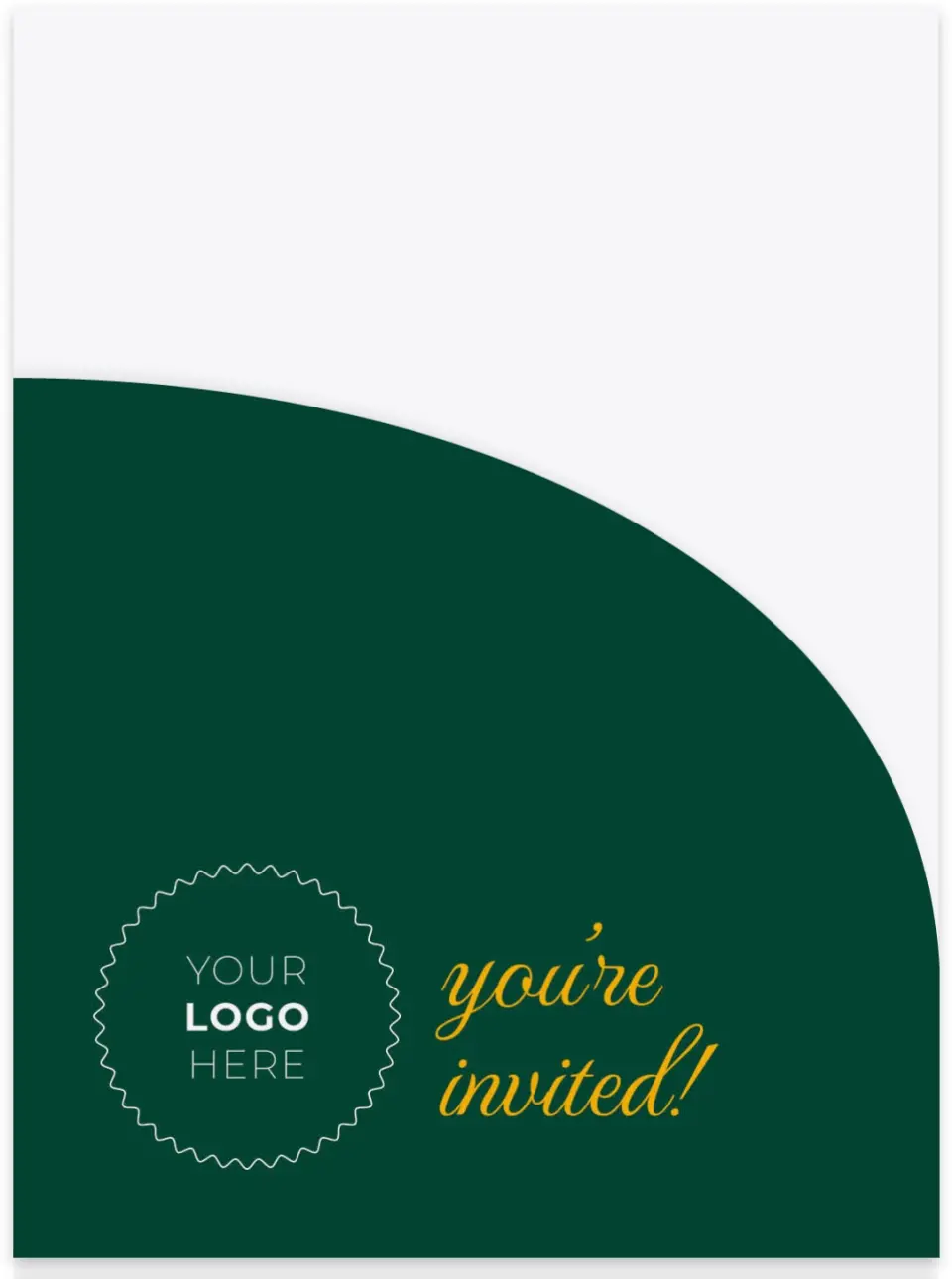 This is a 5¼" x 7.125" Folded Stacked Wedding Invitation called Lasting Legacy printed in full color on Luxe Satin (coated) paper