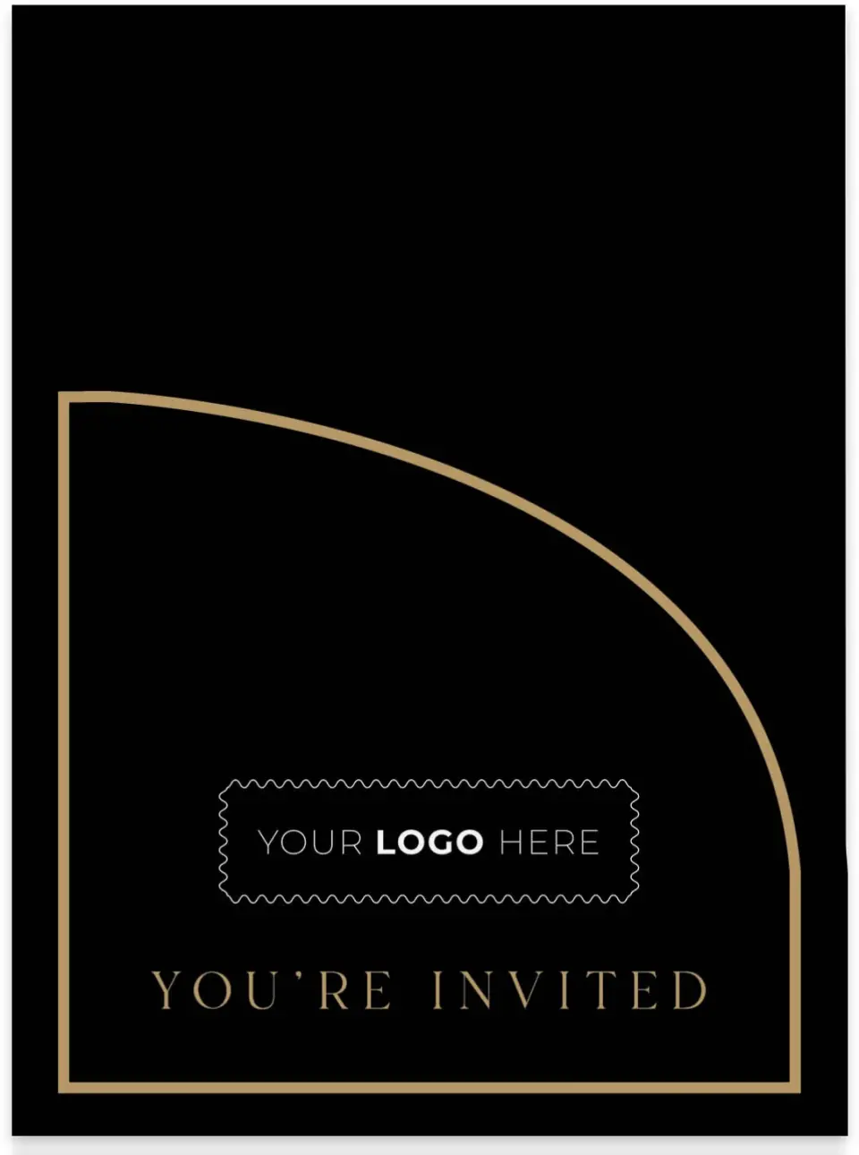 This is a 5¼" x 7.125" Folded Stacked Wedding Invitation called Make an Impact printed in full color on Luxe Satin (coated) paper
