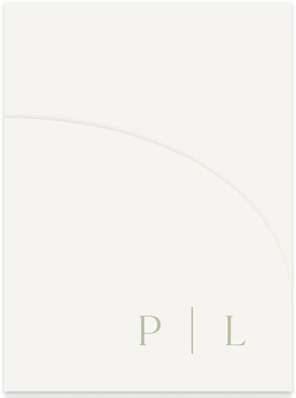 This is a 5¼" x 7.125" Folded Stacked Wedding Invitation called The Penelope printed in full color on Luxe Satin (coated) paper