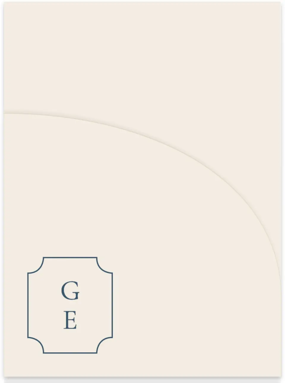 This is a 5¼" x 7.125" Folded Stacked Wedding Invitation called The Georgia printed in full color on Luxe Satin (coated) paper