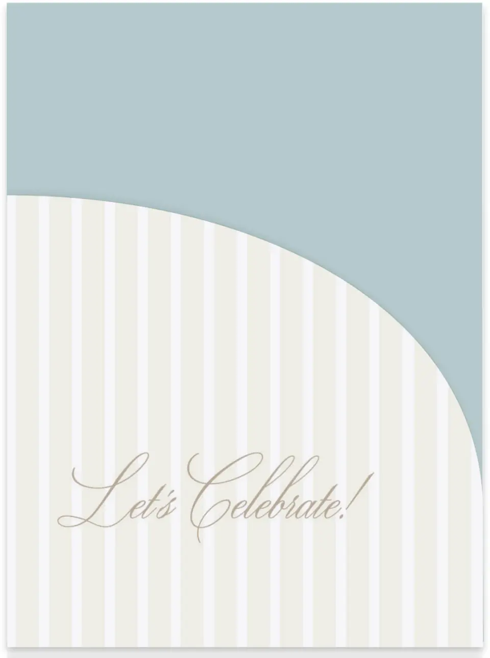 This is a 5¼" x 7.125" Folded Stacked Wedding Invitation called Kensington printed in full color on Luxe Satin (coated) paper