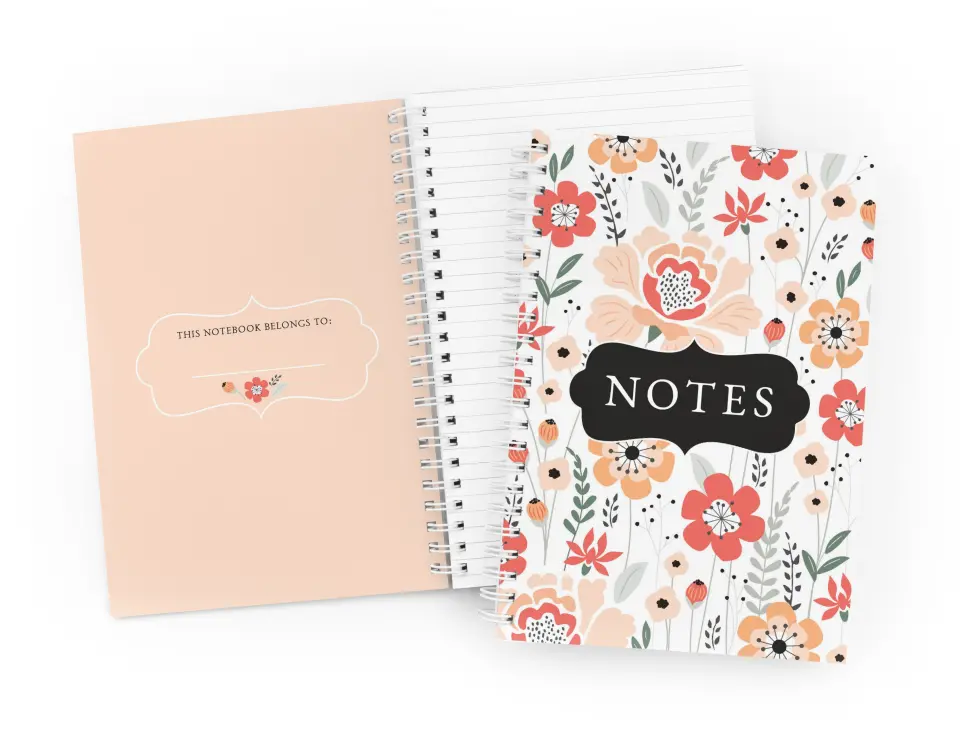 This is a 5½" x 8" Journal called Floral printed in full color