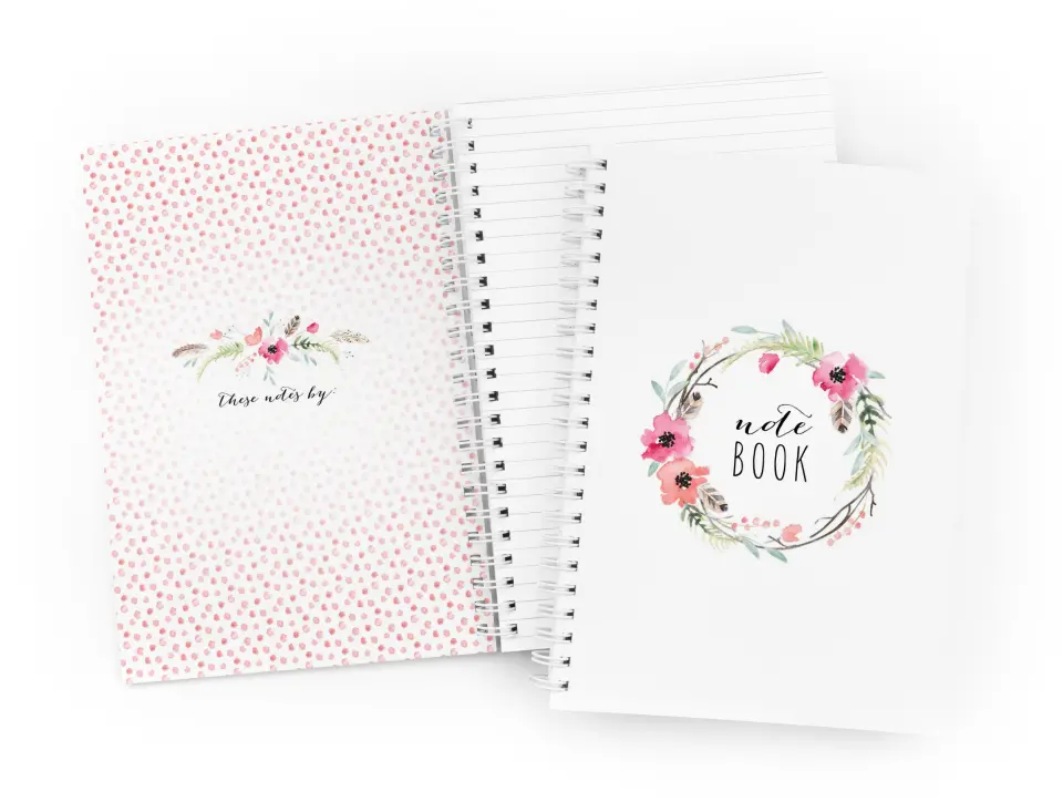 This is a 5½" x 8" Journal called Boho Floral printed in full color