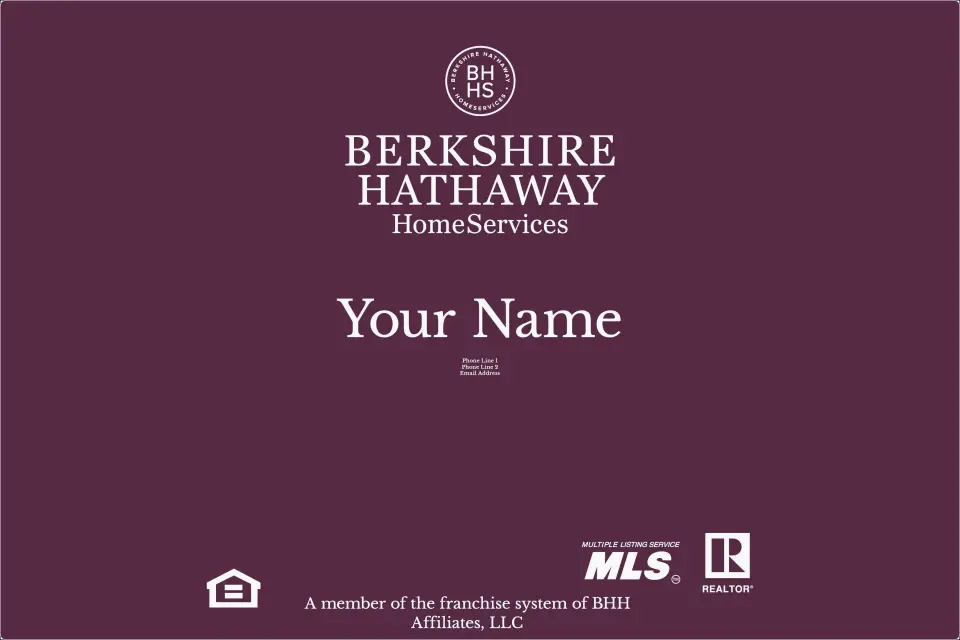 This is a 12" x 18" Car Magnet called Berkshire Hathaway HomeServices Car Magnets printed in full color