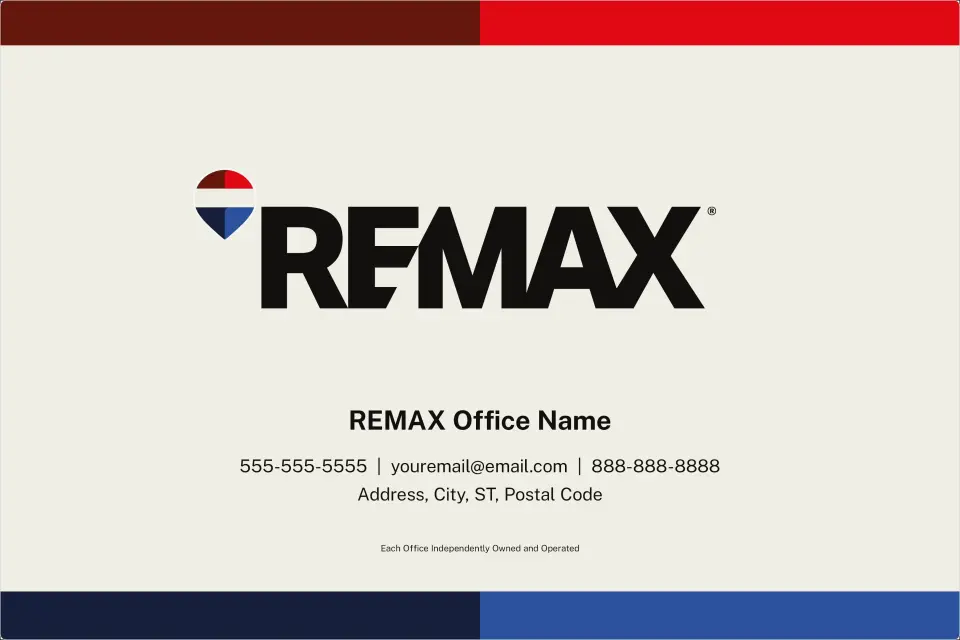 This is a 12" x 18" Car Magnet called REMAX Bold Bands printed in full color