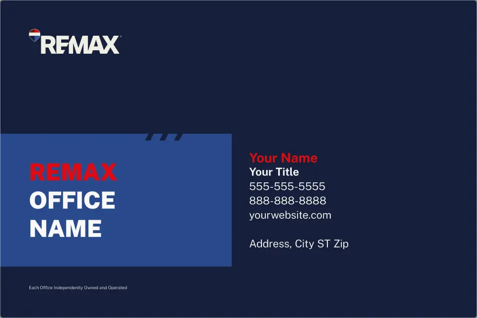 This is a 12" x 18" Car Magnet called REMAX No One Better printed in full color